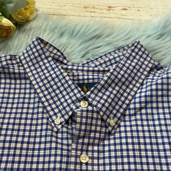 Ralph Lauren Blue Pink Check Button Down Shirt sz 4XLT - Picture 2 of 11